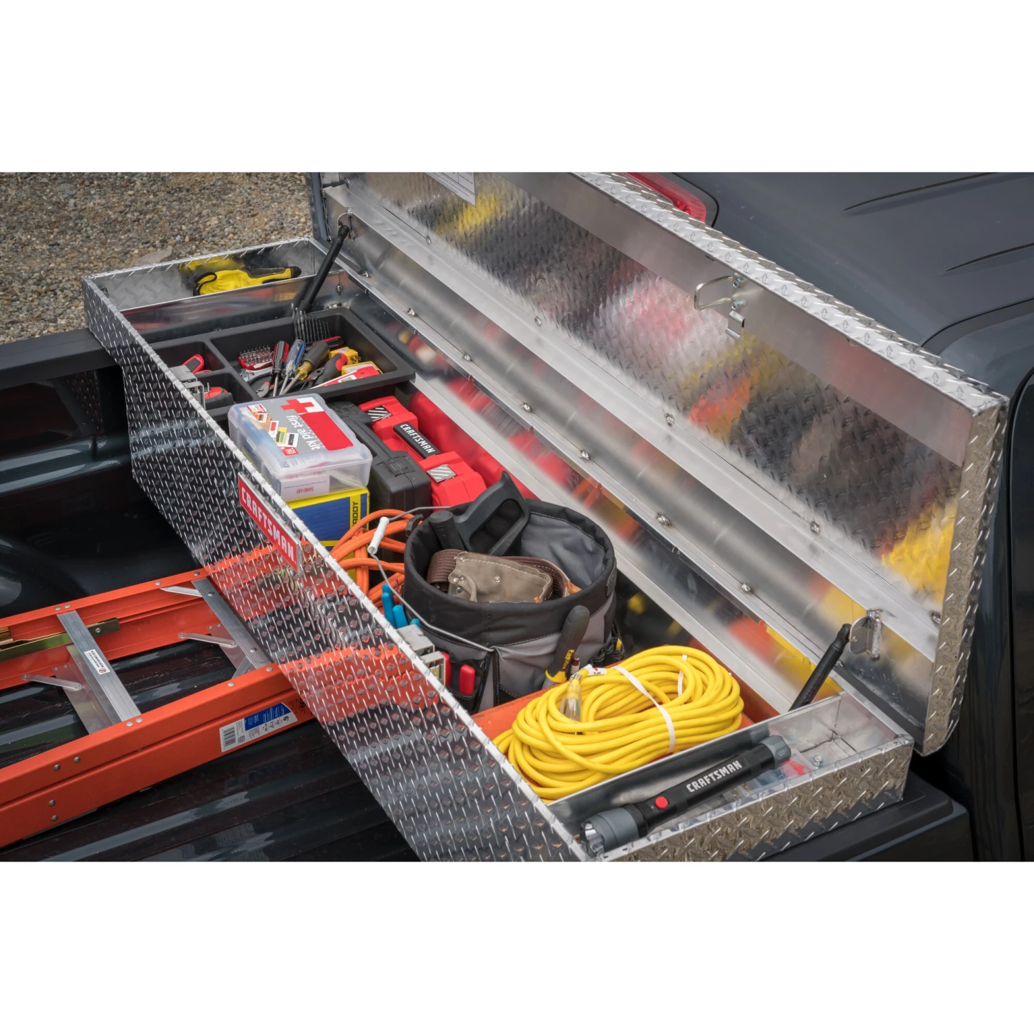 Buy 🤩 CRAFTSMAN Truck Tool Boxes 71.36-in x 19.57-in x 17.21-in Brite Aluminum Crossover Truck Tool Box ✔️ 9 Buy 🤩 CRAFTSMAN Truck Tool Boxes 71.36-in x 19.57-in x 17.21-in Brite Aluminum Crossover Truck Tool Box ✔️ - Image 9
