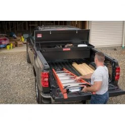 New 🔥 CRAFTSMAN Truck Tool Boxes 71.36-in x 19.57-in x 16.58-in Matte Black Aluminum Crossover Truck Tool Box 🧨 -Automotive Sales 09839341