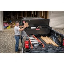 New 🔥 CRAFTSMAN Truck Tool Boxes 71.36-in x 19.57-in x 16.58-in Matte Black Aluminum Crossover Truck Tool Box 🧨 -Automotive Sales 09839342