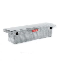 Cheap 🧨 CRAFTSMAN Truck Tool Boxes 71.36-in x 19.57-in x 16.58-in Brite Aluminum Crossover Truck Tool Box ✨