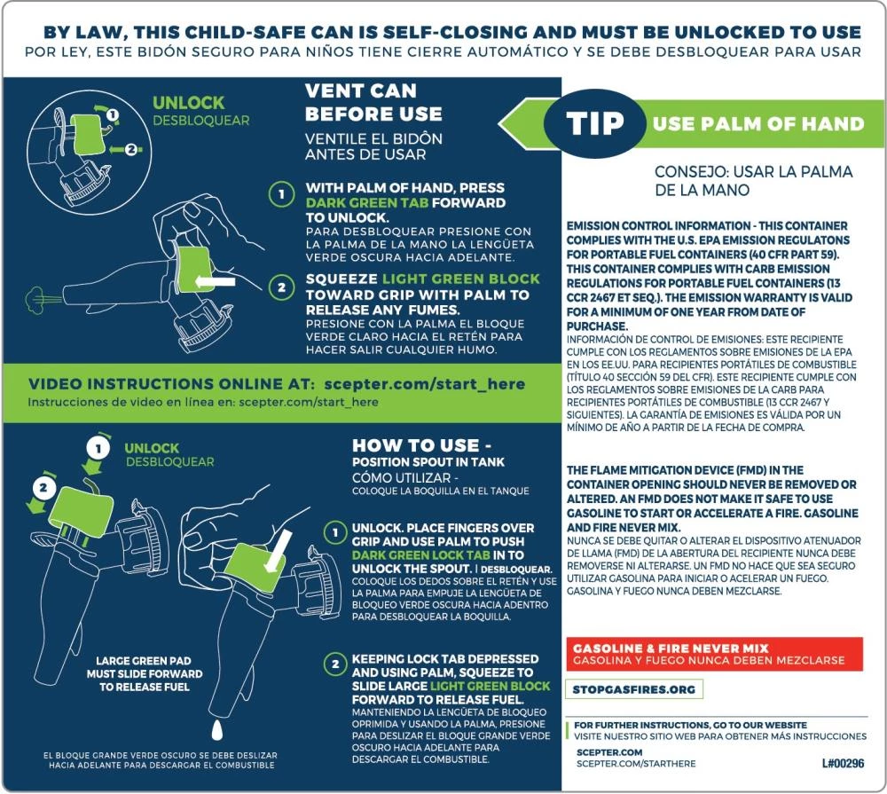 Deals ๐ Scepter USA Gas Cans 1-Gallon Plastic Gasoline Can ๐ 3 Deals ๐ Scepter USA Gas Cans 1-Gallon Plastic Gasoline Can ๐ - Image 3