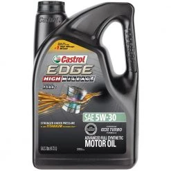 New ⭐ CASTROL Motor Oil & Additives EDGE High Mileage 5W-30 5 Qt 🎁