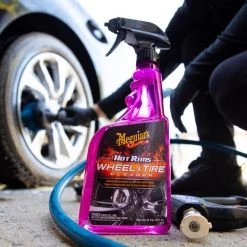 Buy 👏 Meguiar's Car Exterior Cleaners Hot Rims Wheel and Tire Cleaner, G9524 24-fl oz Car Exterior Wash ⌛ -Automotive Sales 16013148