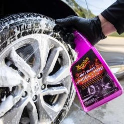 Buy 👏 Meguiar's Car Exterior Cleaners Hot Rims Wheel and Tire Cleaner, G9524 24-fl oz Car Exterior Wash ⌛ -Automotive Sales 16013149