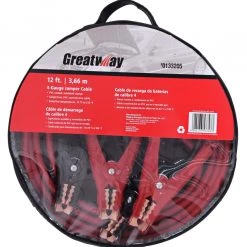 Best Sale ❤️ GREATWAY Jumper Cables Jumper Cable 12-ft 4-Gauge Standard Jumper Cable 🔔 -Automotive Sales 16663923