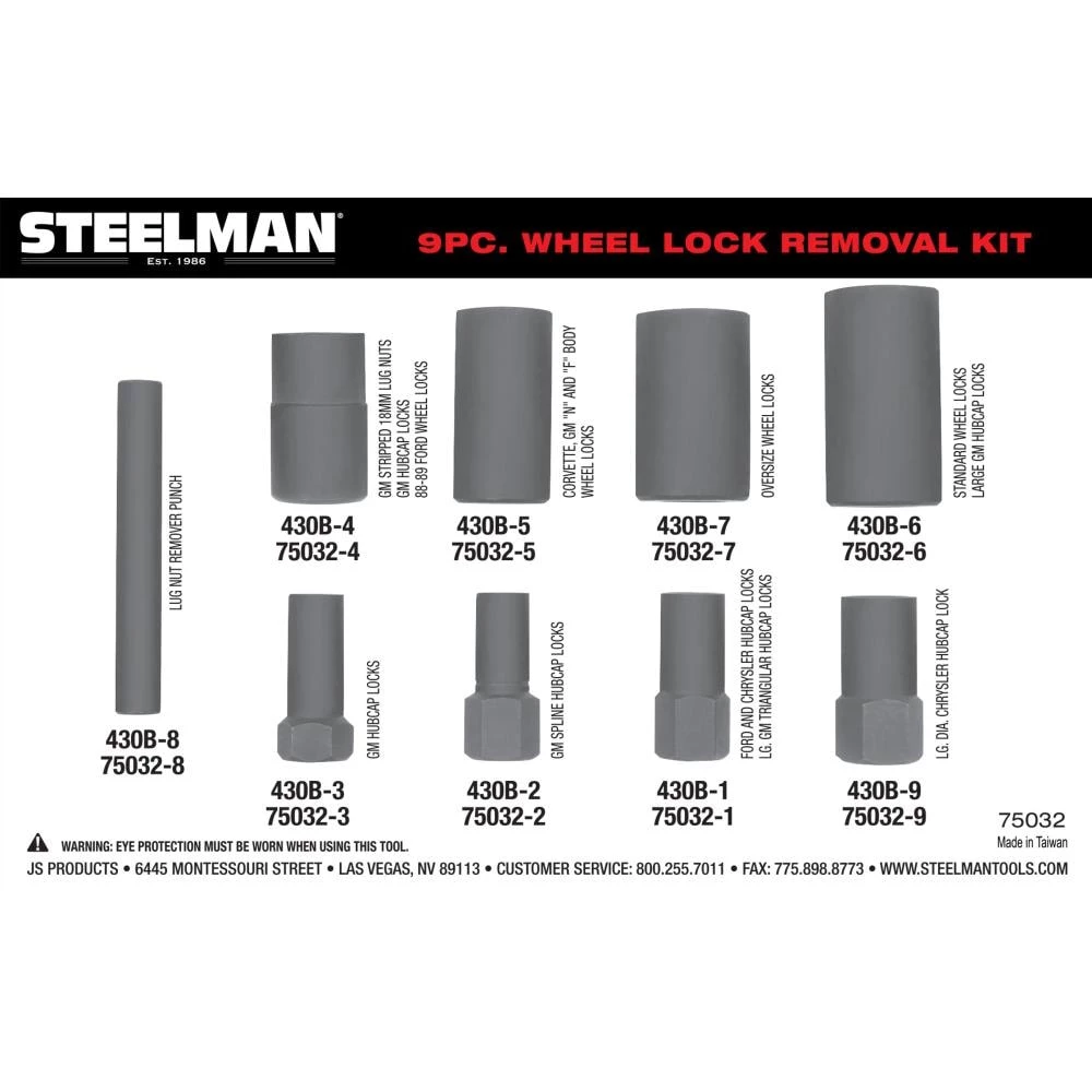 Wholesale 🤩 STEELMAN Shop Equipment 9-Piece Hubcap and Wheel Lock Removal Kit 🎉 2 Wholesale 🤩 STEELMAN Shop Equipment 9-Piece Hubcap and Wheel Lock Removal Kit 🎉 - Image 2